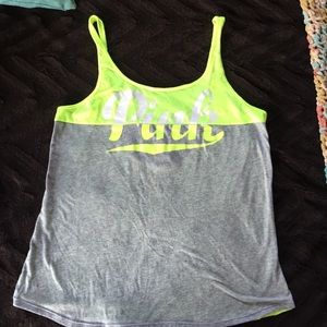 VS PINK neon/grey tank