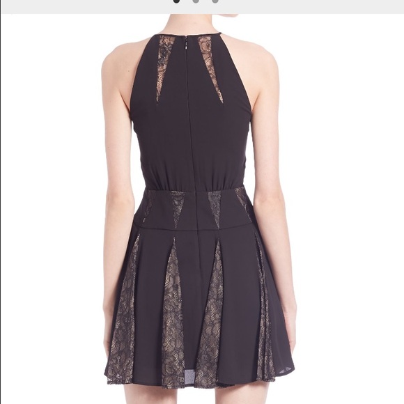 Bcbg black dress with lace inserts - Picture 3 of 6