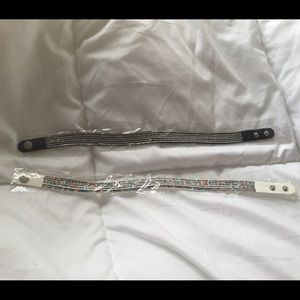 Leather and Swarovski Wrap bracelets