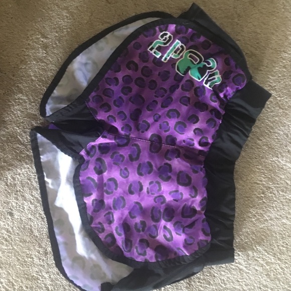 CrossFit-purple and black 2POOD running shorts