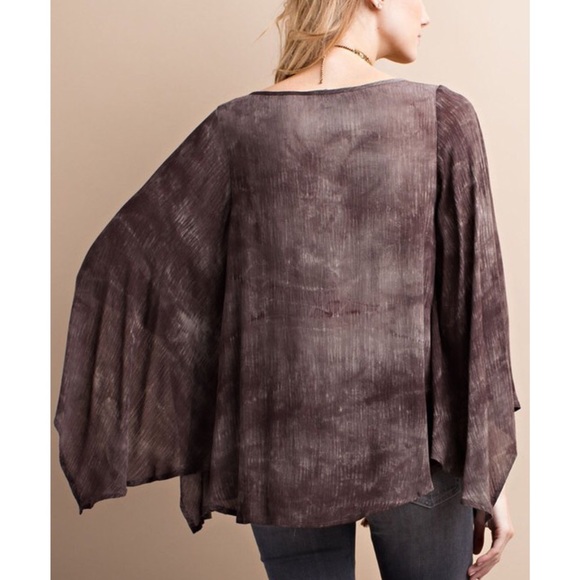 🚨1 HR SALE🚨FAITH boho tunic top - ASH - Picture 3 of 4