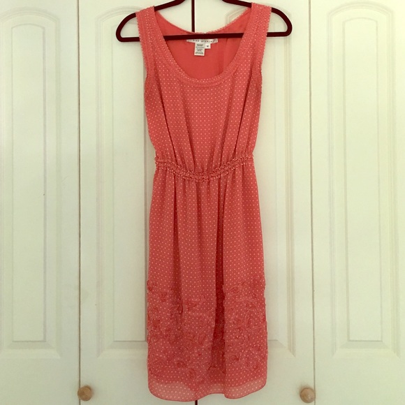 Coral colored Mid length Max Studio dress