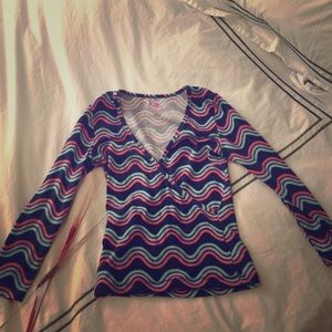 Colorful Retro Long Sleeved Shirt