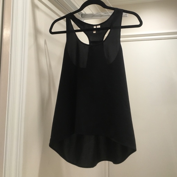 Nordstrom black razor back tank top