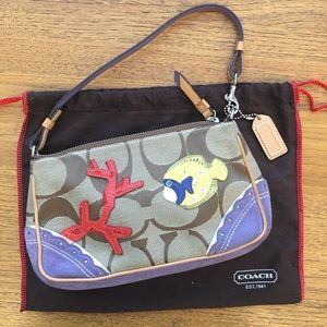 Authentic Coach Limited Edition Fish & Coral Purse