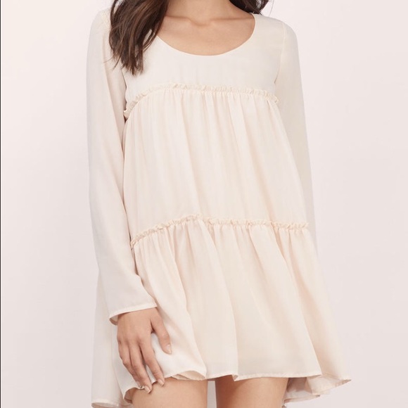 Tobi "Tier She Goes Again" Tan Shift Dress