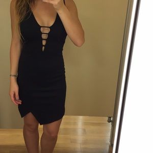 LBD front deep plunging dress