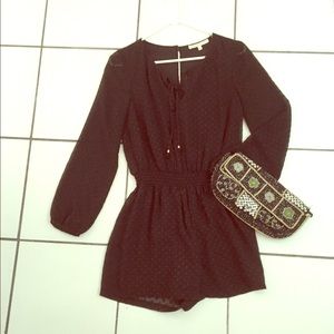 SALE! NEW MARKDOWN! Black long sleeve romper