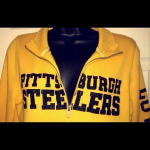 PINK Victoria Secret Half Zip Steelers Jacket
