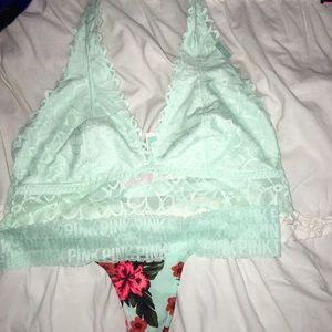 Teal Bralette & thong Bundle
