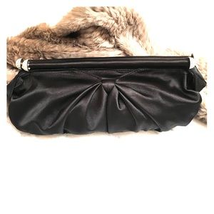 Black Satin Cocktail Purse Clutch - Evening Bag Black Satin Cocktail Purse Clutch - Evening Bag