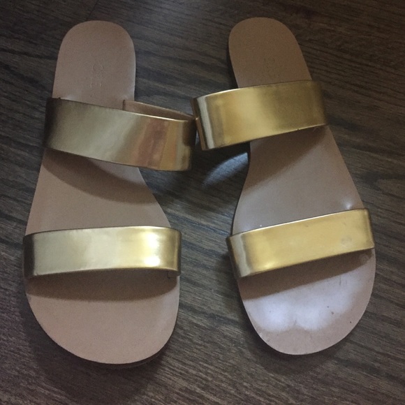 J. Crew gold sandals