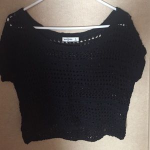 Navy Blue abercrombie kids Open Knit Sweater