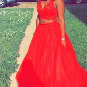 TWO PIECE PROM DRESS