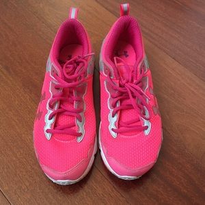 Neon pink under armour  sneakers