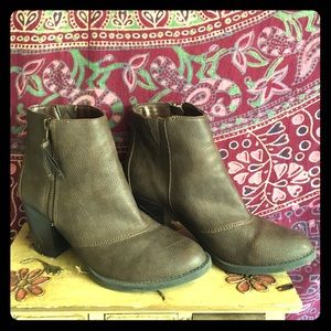 Brown "Leather" Booties