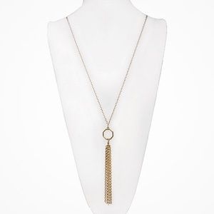 Heather Belle Gold Chain Tassel Necklace