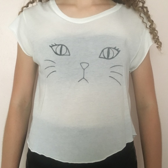 Brandy Melville cat face crop top. - Picture 2 of 2