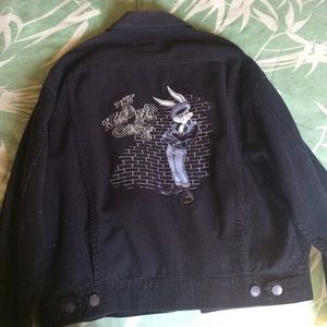 Black corduroy looney toons jacket