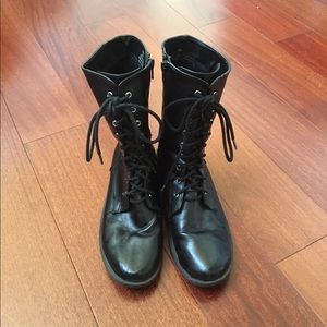 H&M Zip-up Black Combat Boots