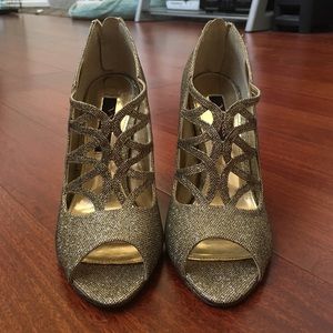 Sparkly Gold Heels