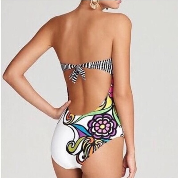 Floral swimming suit one piece sw123 - Picture 2 of 4
