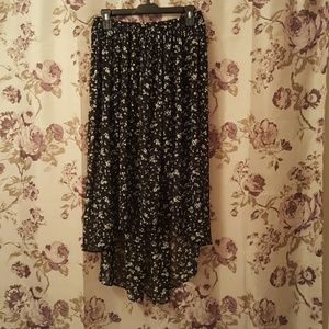 Hi low floral skirt