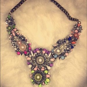 Colorful statement necklace