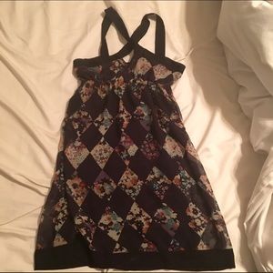 Patterned cross-front dress