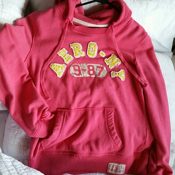 Aeropostale Sz M Pink Hooded sweatshirt