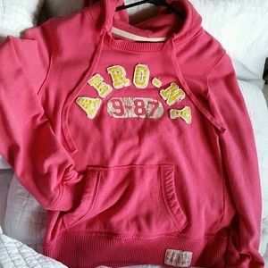 Aeropostale Sz M Pink Hooded sweatshirt