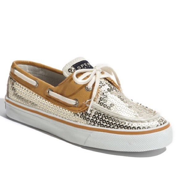 Sperry Shoes - Gold Sequin Sperrys