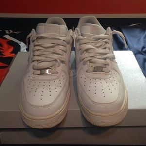 All white Air Force 1's