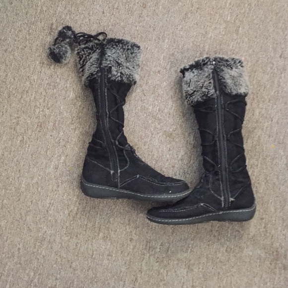 Swede animal fur boots for big girl