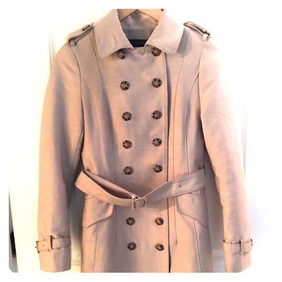 Zara Double Breasted Trench Coat, Size Small