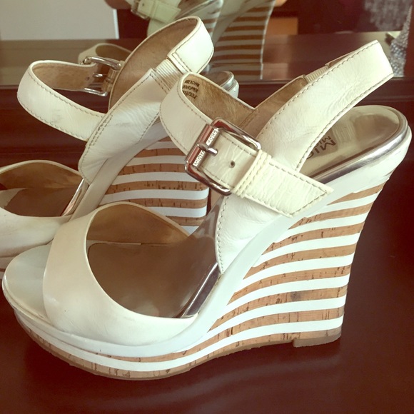 Michael Kors White Patent Wedges!!!