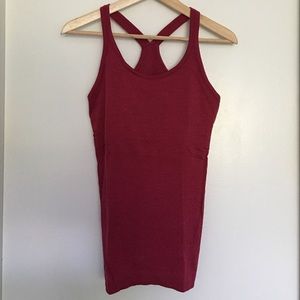 lululemon ebb to street tank in berry