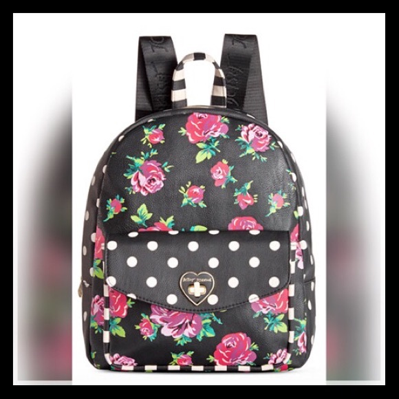 SOLD! Betsey Johnson Medium Floral Backpack 🎀 - Picture 1 of 2