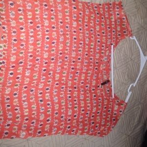 Orange elephant top