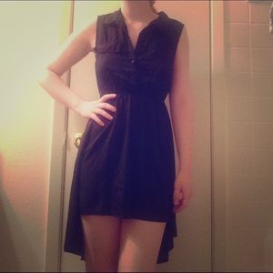 Black high low button up Truth NYC dress