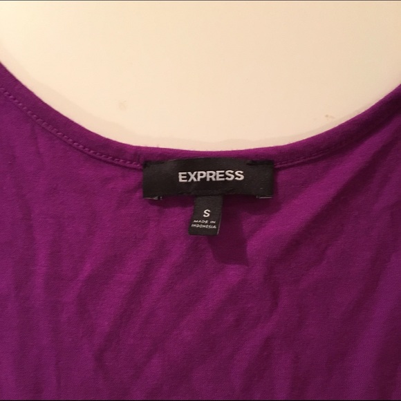 Express Purple Ruffle Tank - Picture 2 of 2