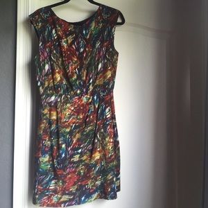 Theory colorful silk dress