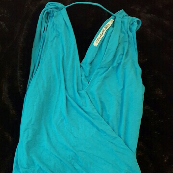 Michael Stars Sleevless Teal Top OS - Picture 2 of 4