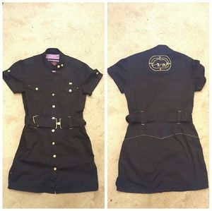 💲Price Drop Eckored dress waist belt button down
