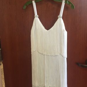 White fringe dress