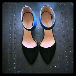 Bcbg suede two tone heels