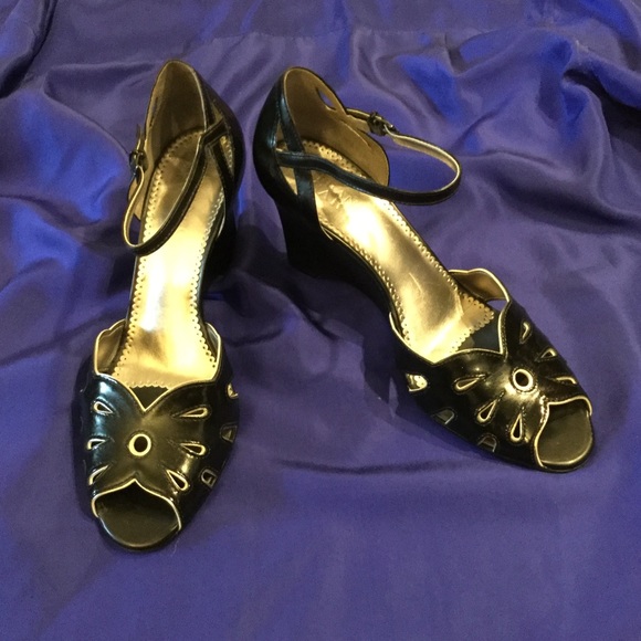 Franco Sarto Peep Toe Wedge Heels