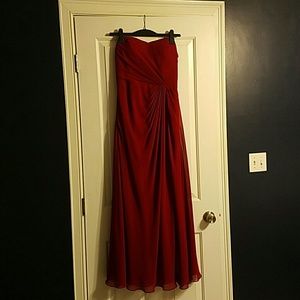 Dark red gown