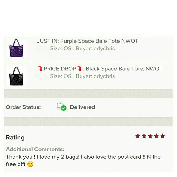 🛇Gifted🛇: Blue Space Bale Tote NWOT - Picture 4 of 4