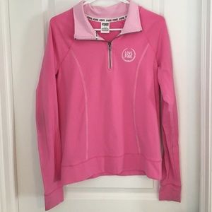 pink quarter zip